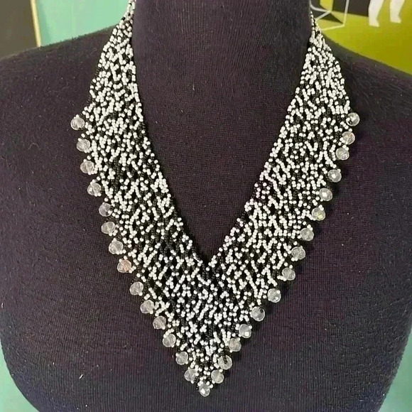 Guatemalan hand, beaded collar statement, necklace - Picture 1 of 4